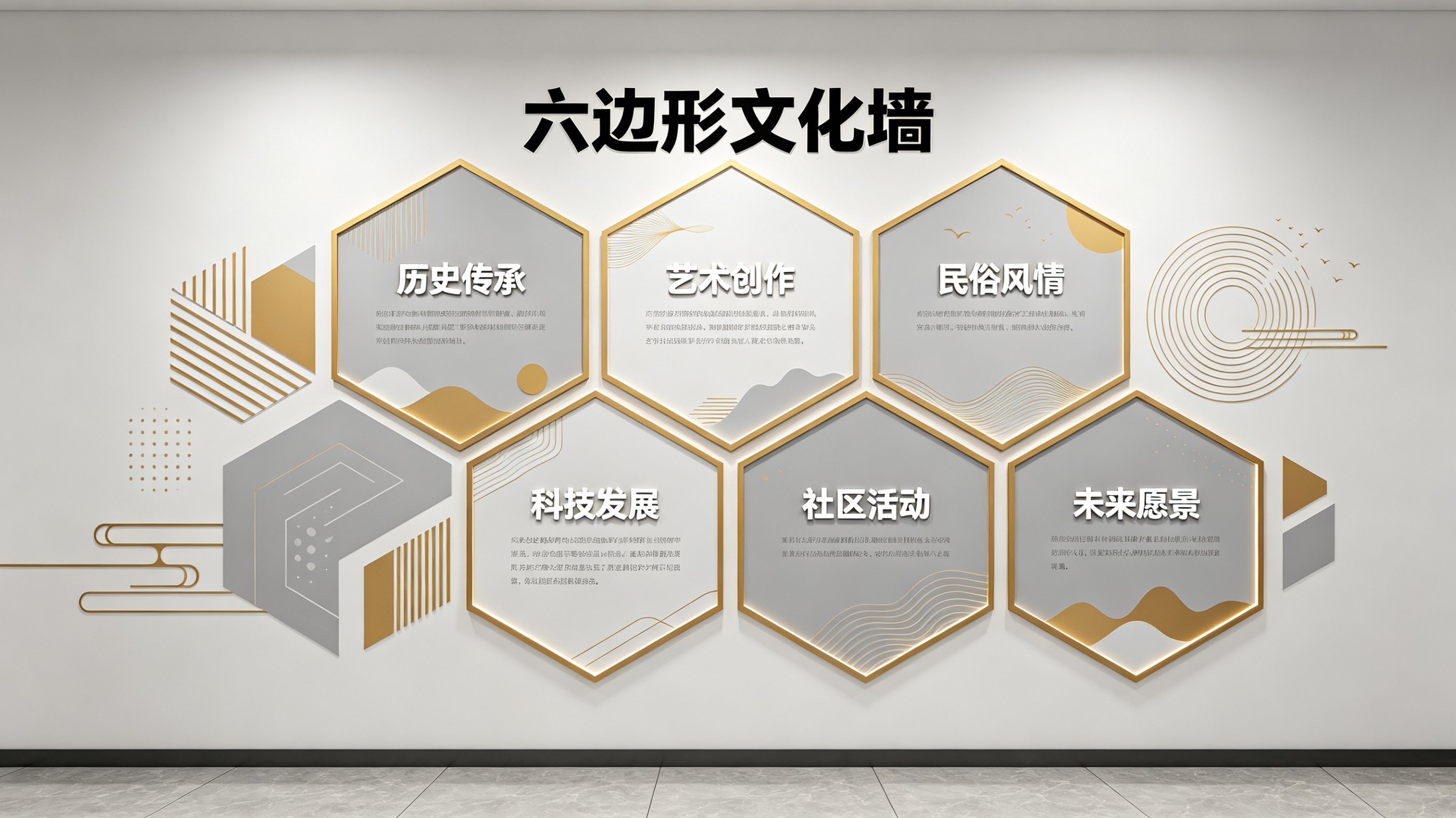 莆田企业文化墙 | 六边形信息美学